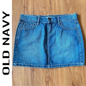 Old Navy Vintage Distressed Blue Denim Mini Skirt Women’s Size 2